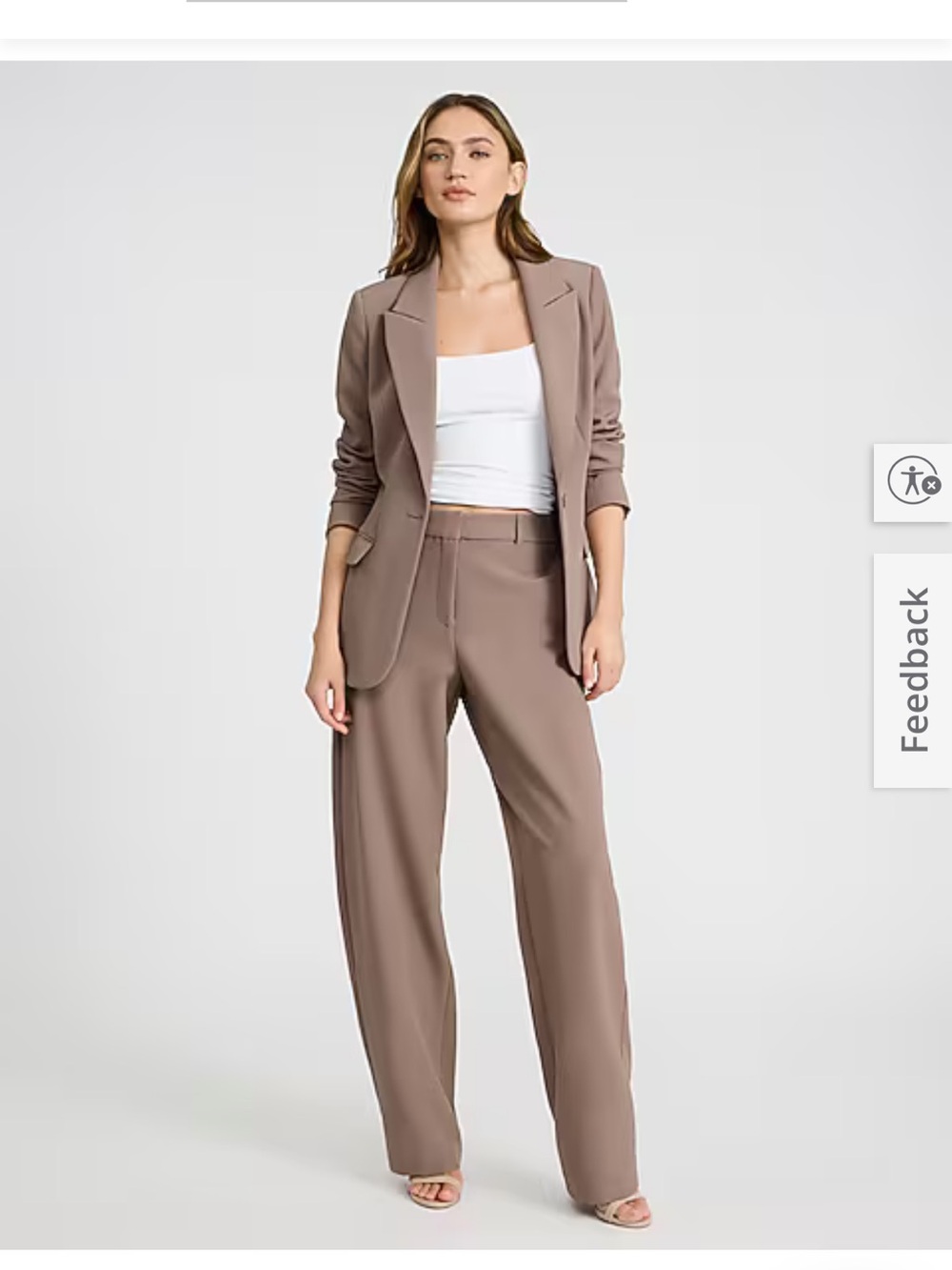 Express Women’s Taupe Wide-Leg Pants Barrel